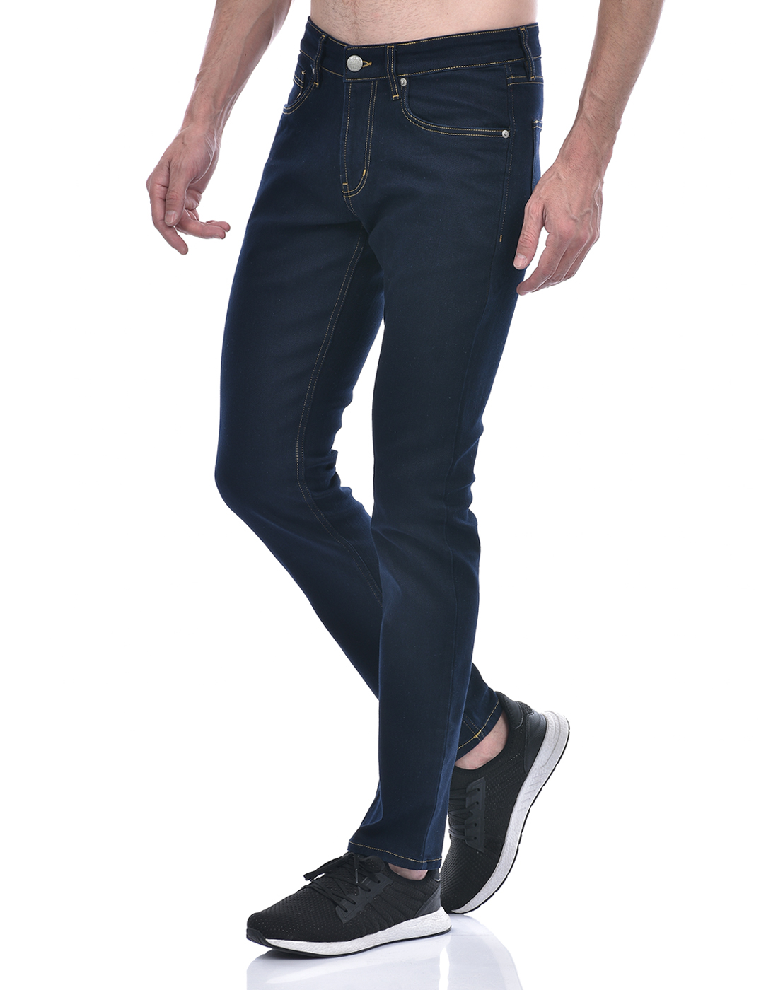 Numero Uno Men Solid Dark Blue Jeans
